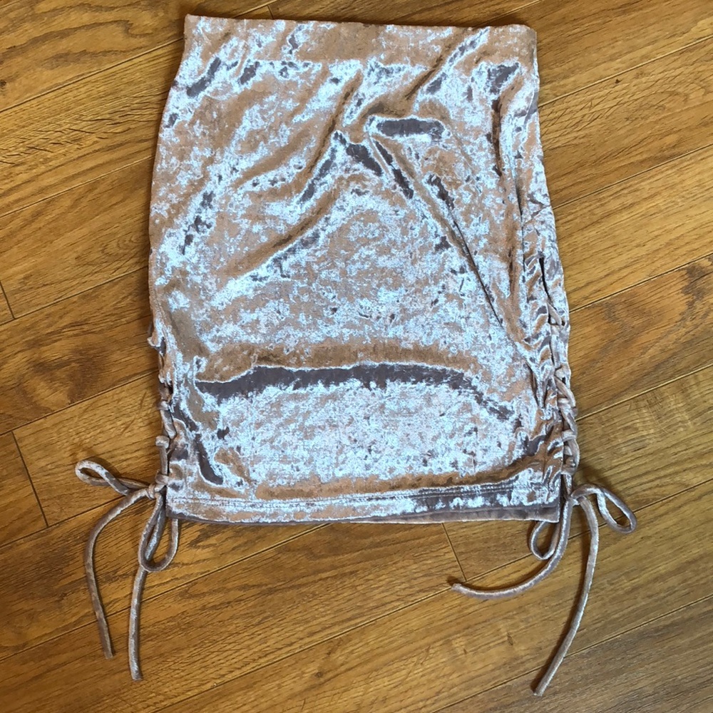 Crushed velvet skirt